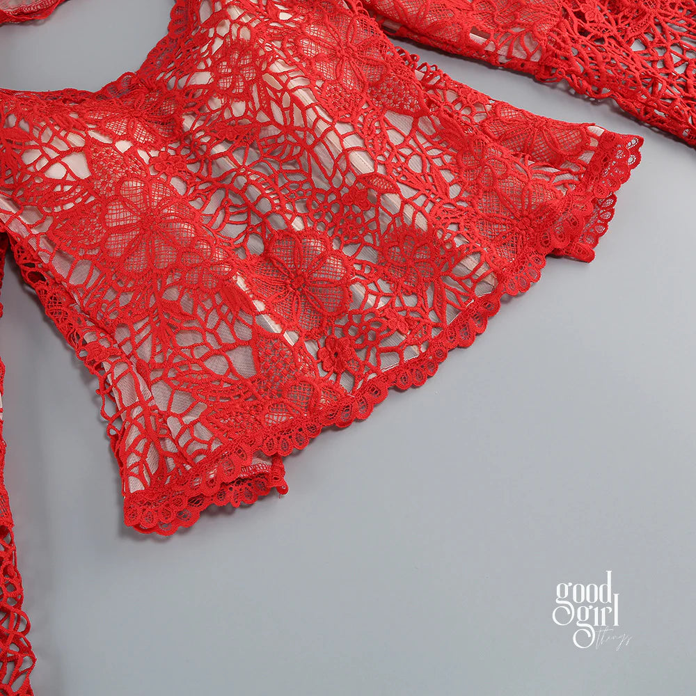 Cristina Lace Pant Set