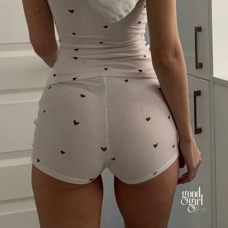 Daysi Heart Print Lounge Set