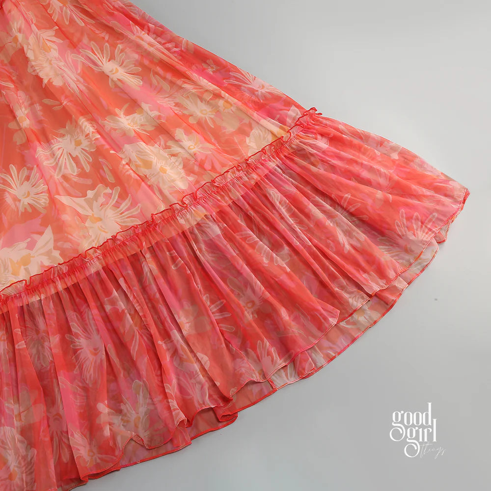 Diala Halter Mesh Maxi Dress