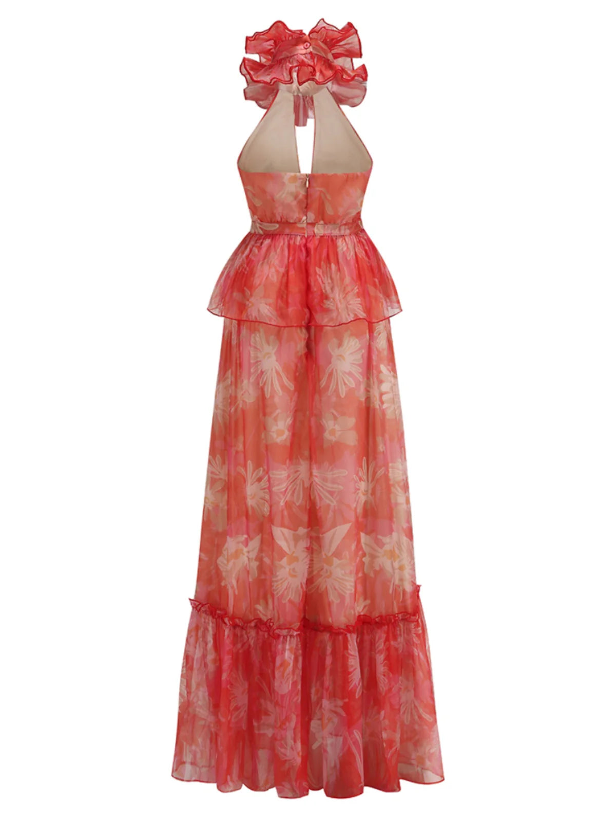 Diala Halter Mesh Maxi Dress