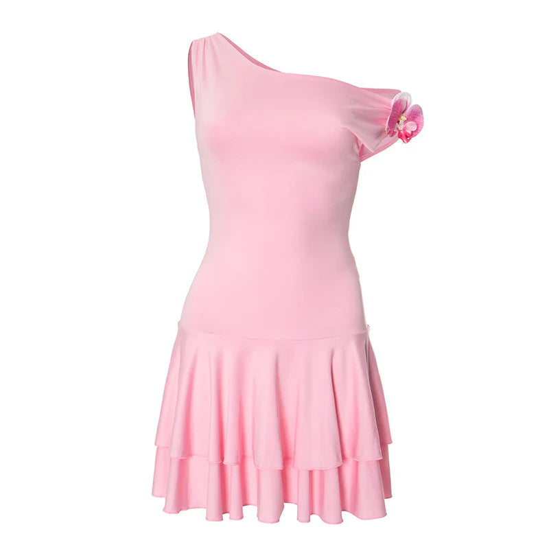 Dyani One Shoulder Pleated Dress