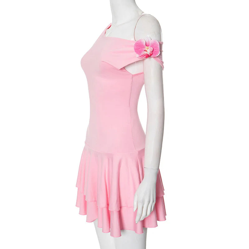 Dyani One Shoulder Pleated Dress