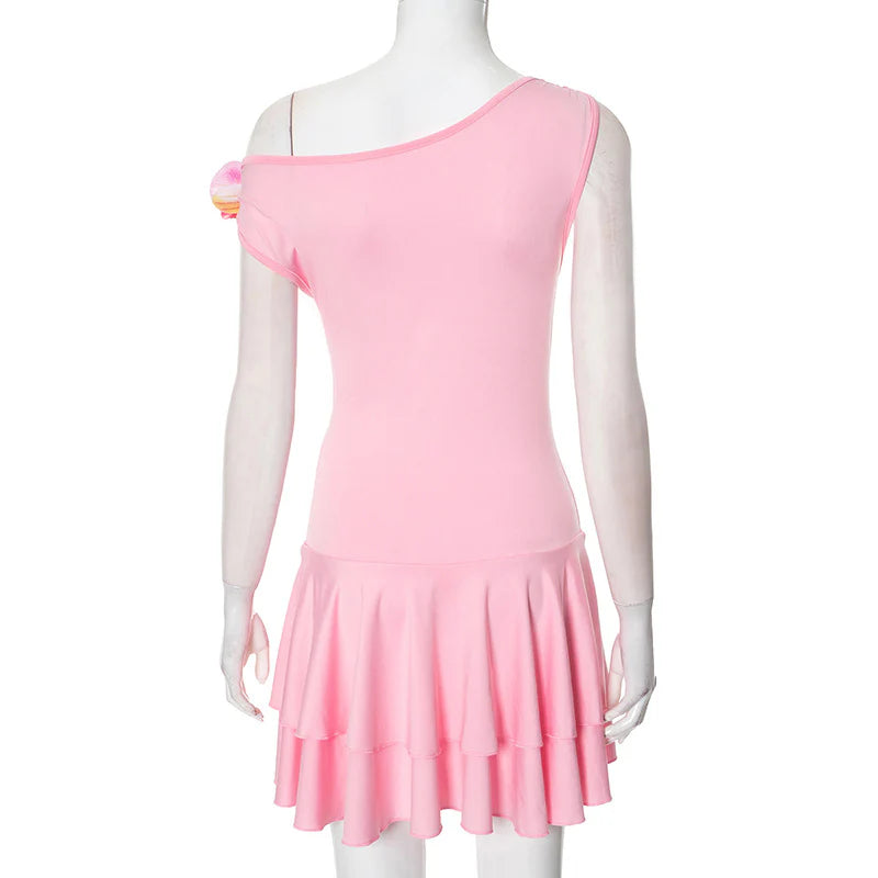 Dyani One Shoulder Pleated Dress