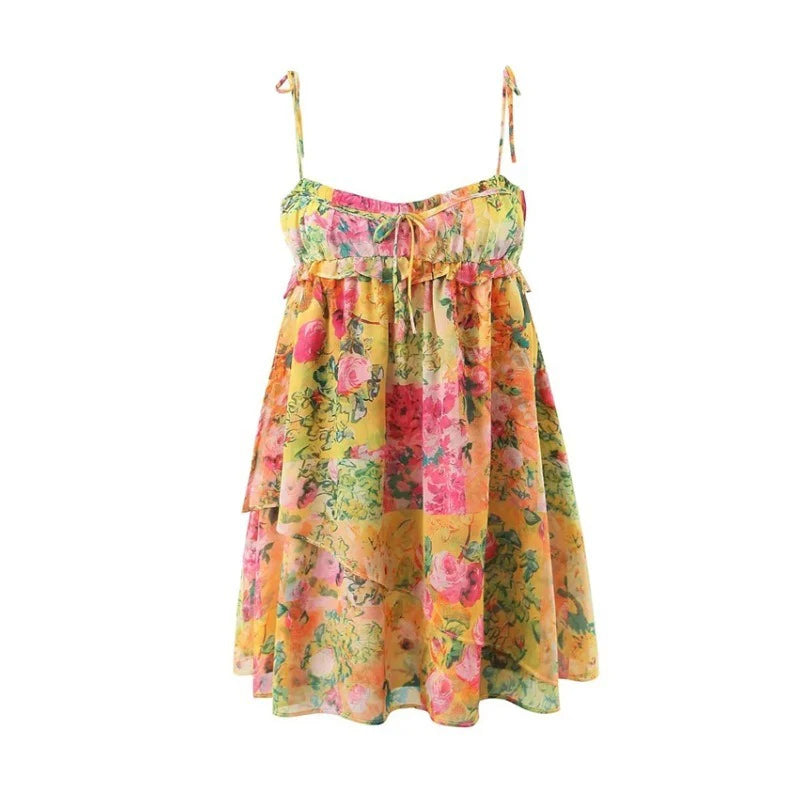 Elleana Floral Ruffle Mini Dress