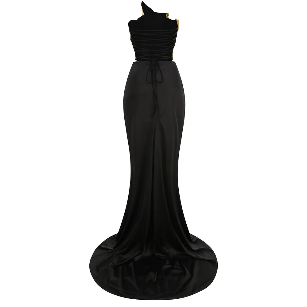 Elliemae Sequin Slit Gown