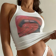 Emmanuelle Printed Knit Tank Top