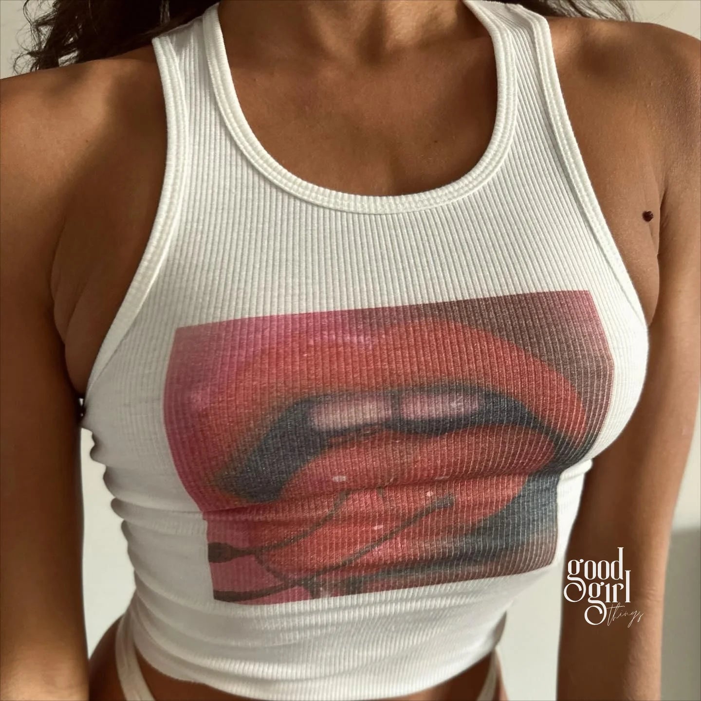Emmanuelle Printed Knit Tank Top