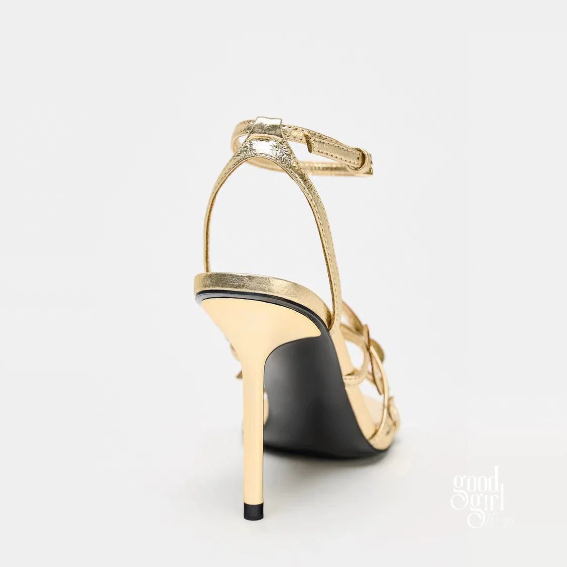 Gold Flower Stiletto Heels