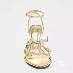 Gold Flower Stiletto Heels