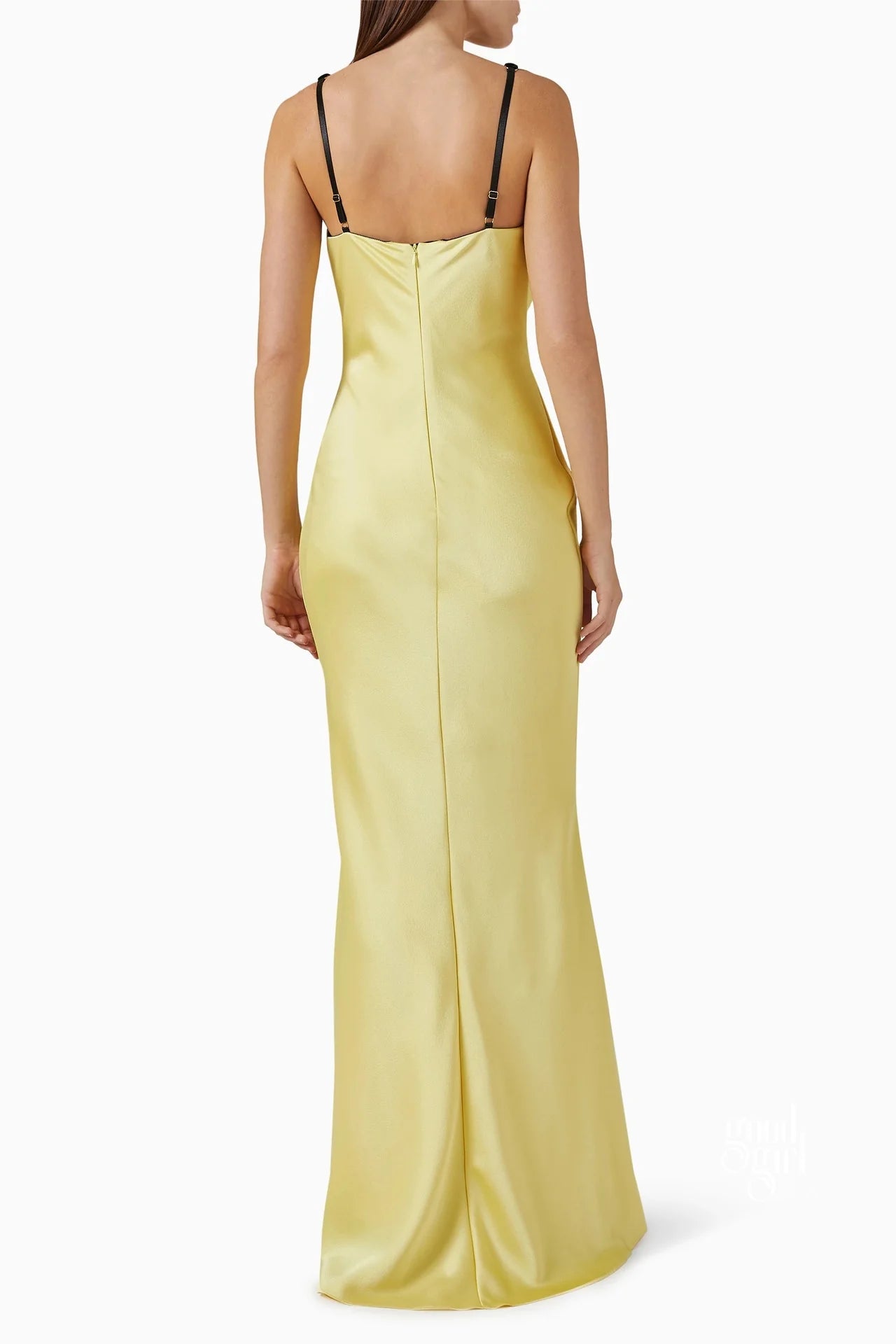Gretel Color-Blocked Velvet Maxi Dress