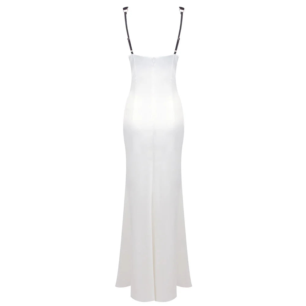 Gretel Color-Blocked Velvet Maxi Dress
