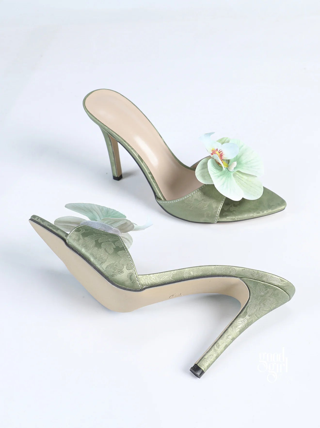 Gretel Floral Pointy Toe Heels