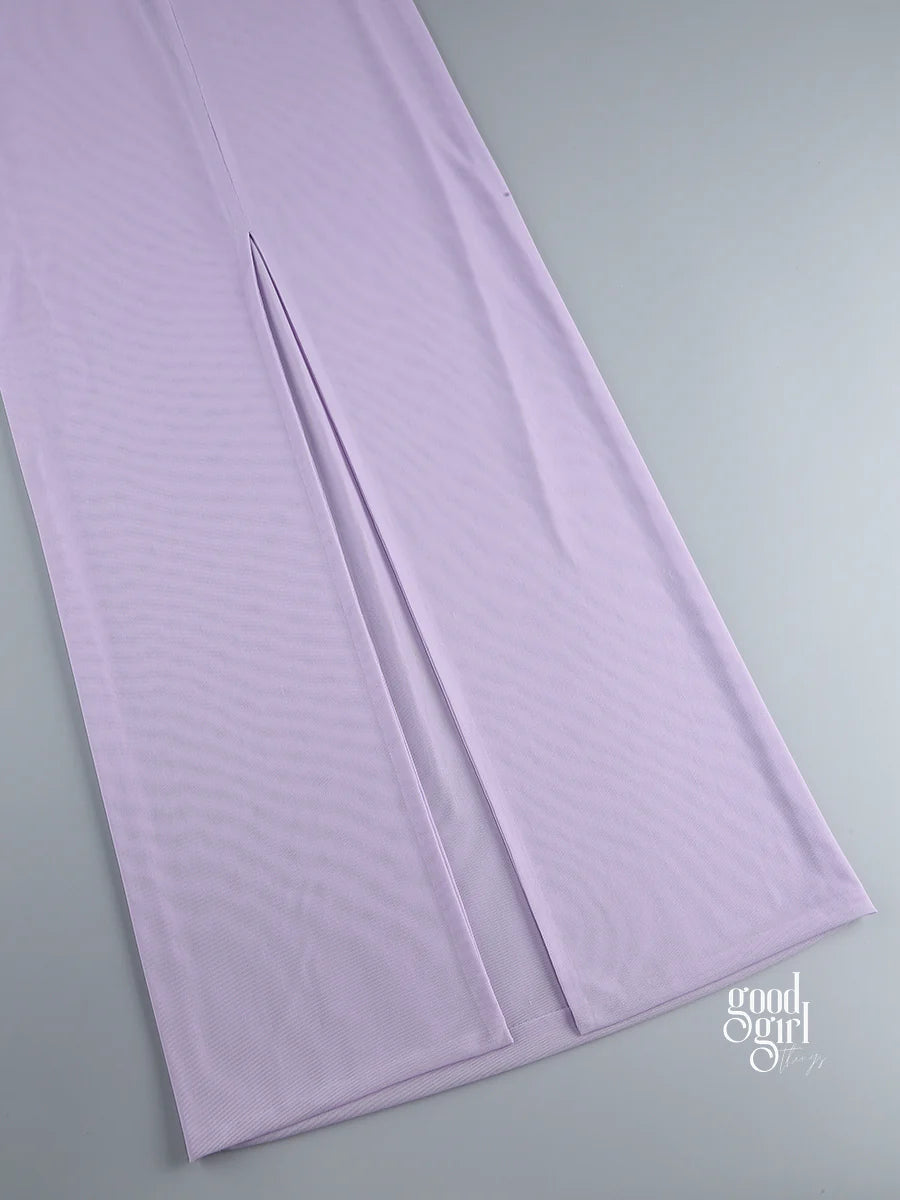 Guinevere Violet Square Neck Maxi Dress