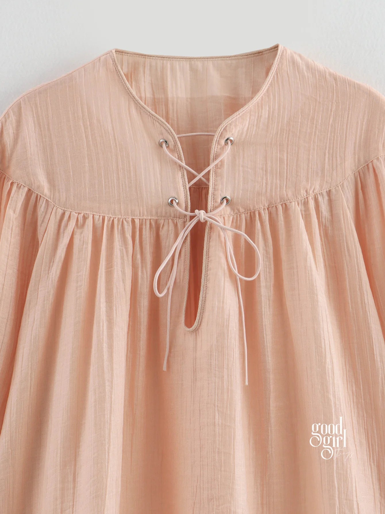 Heaven Crinkled Tie-Front Top