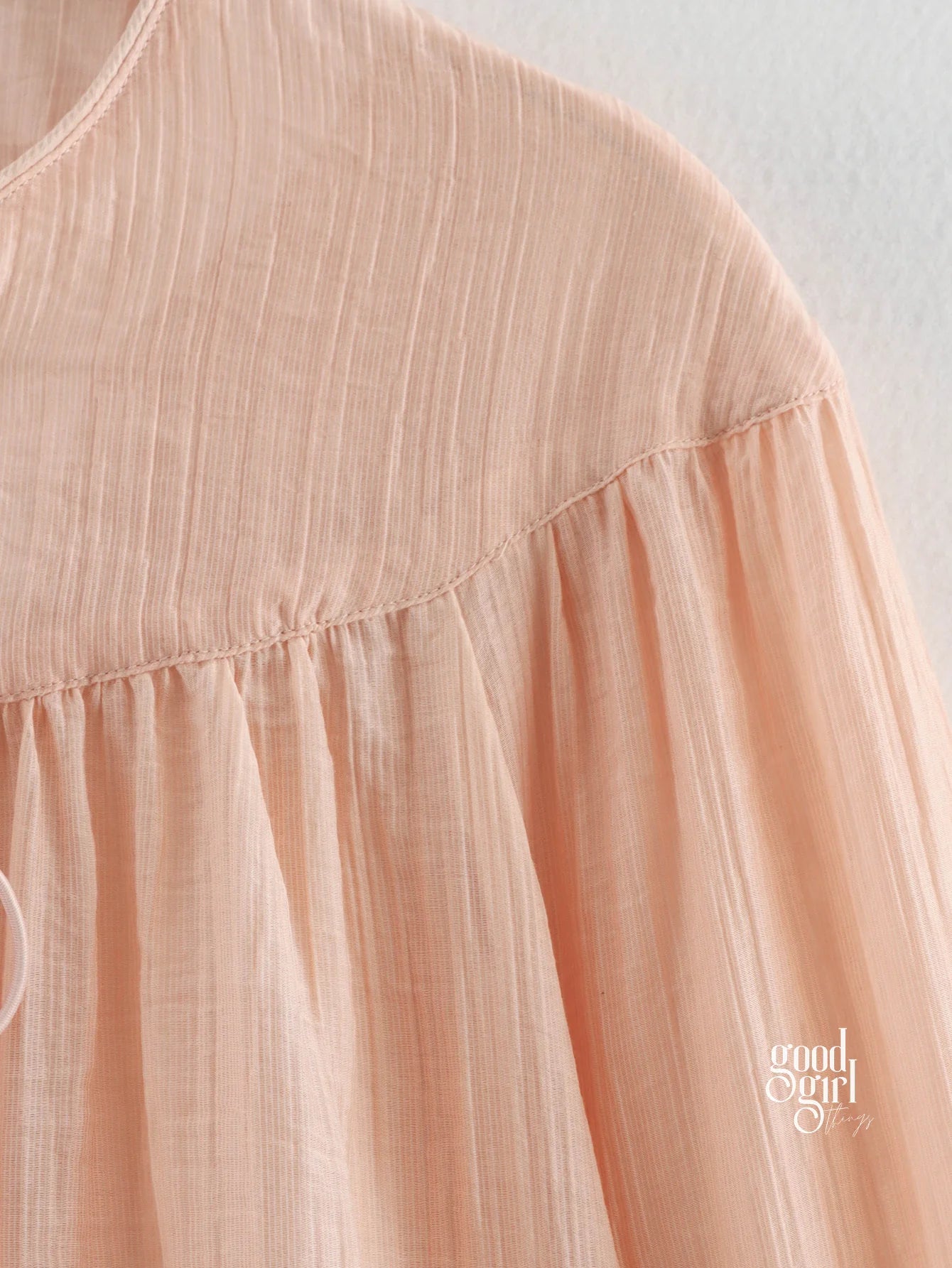 Heaven Crinkled Tie-Front Top