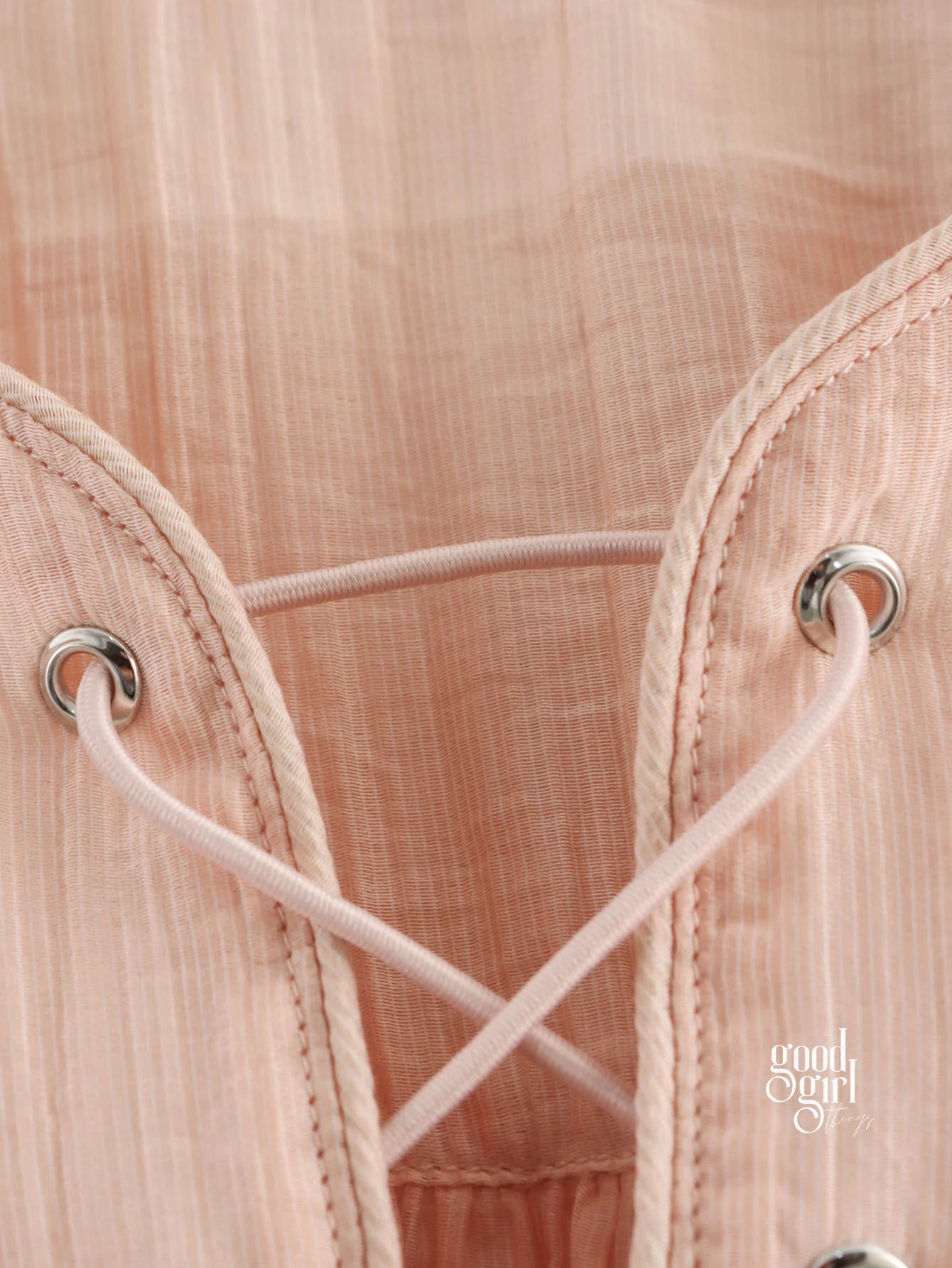 Heaven Crinkled Tie-Front Top