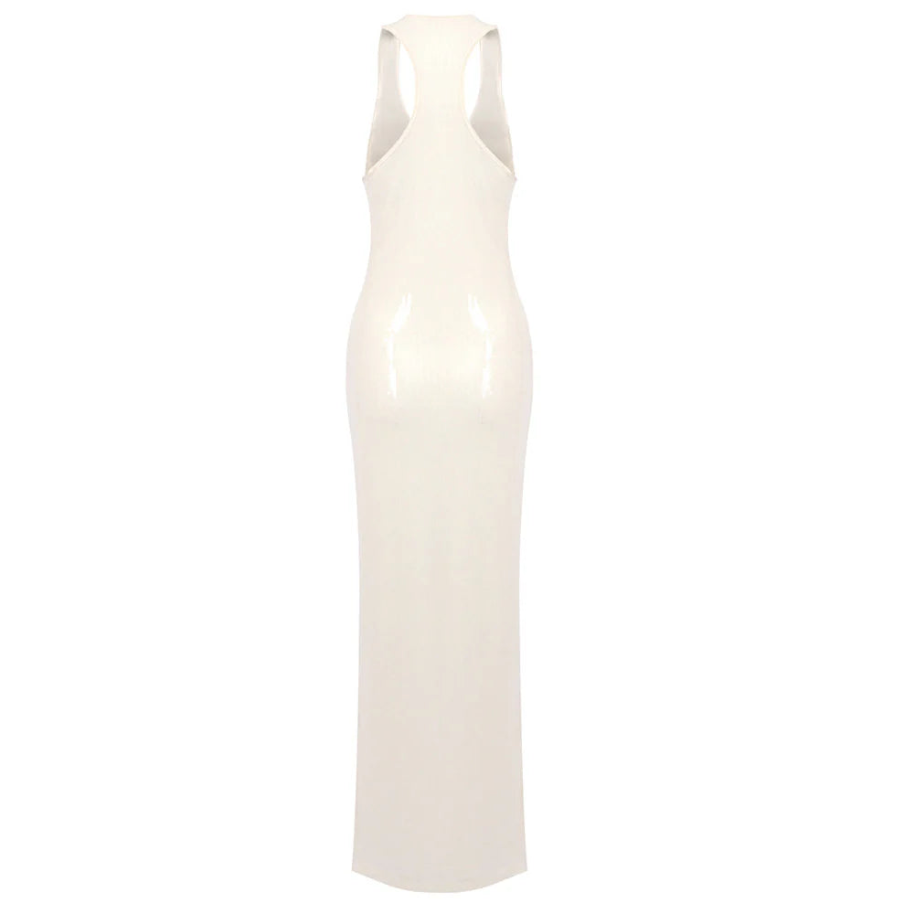 Hunter Sequin Backless Maxi Dress