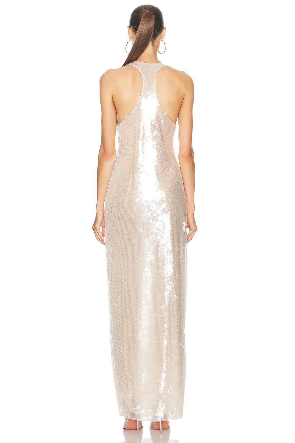 Hunter Sequin Backless Maxi Dress