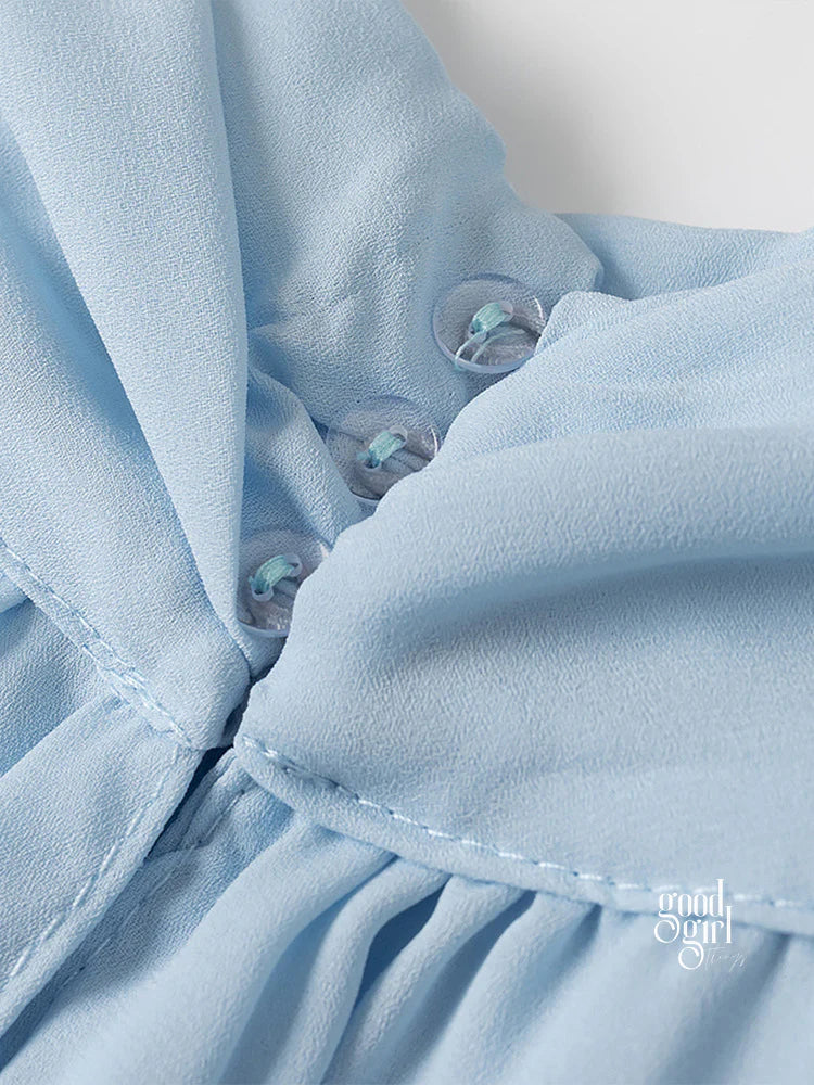 Indie Ruffled Bell Sleeve Mini Dress