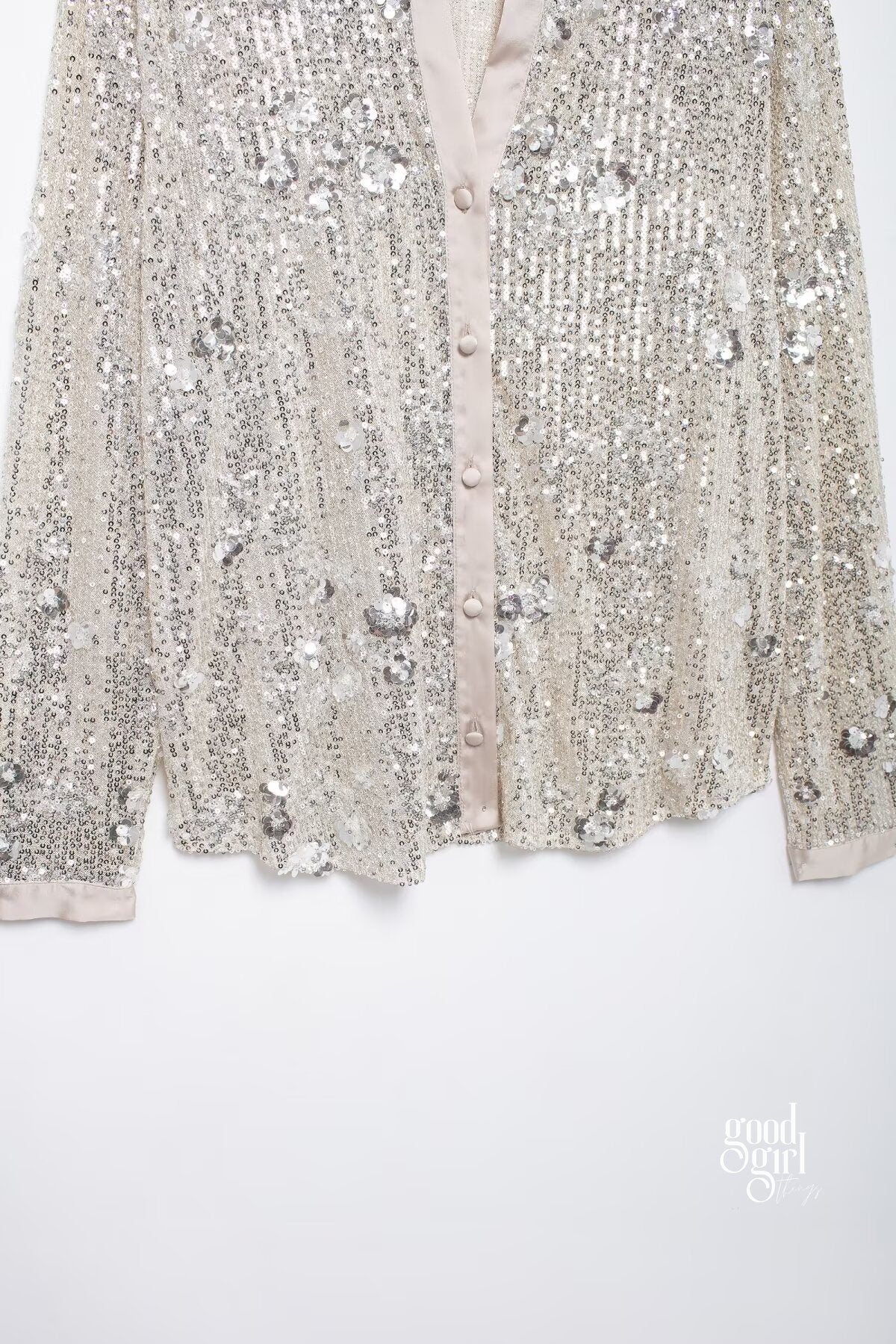 Jace Sequin Button-Up Shirt