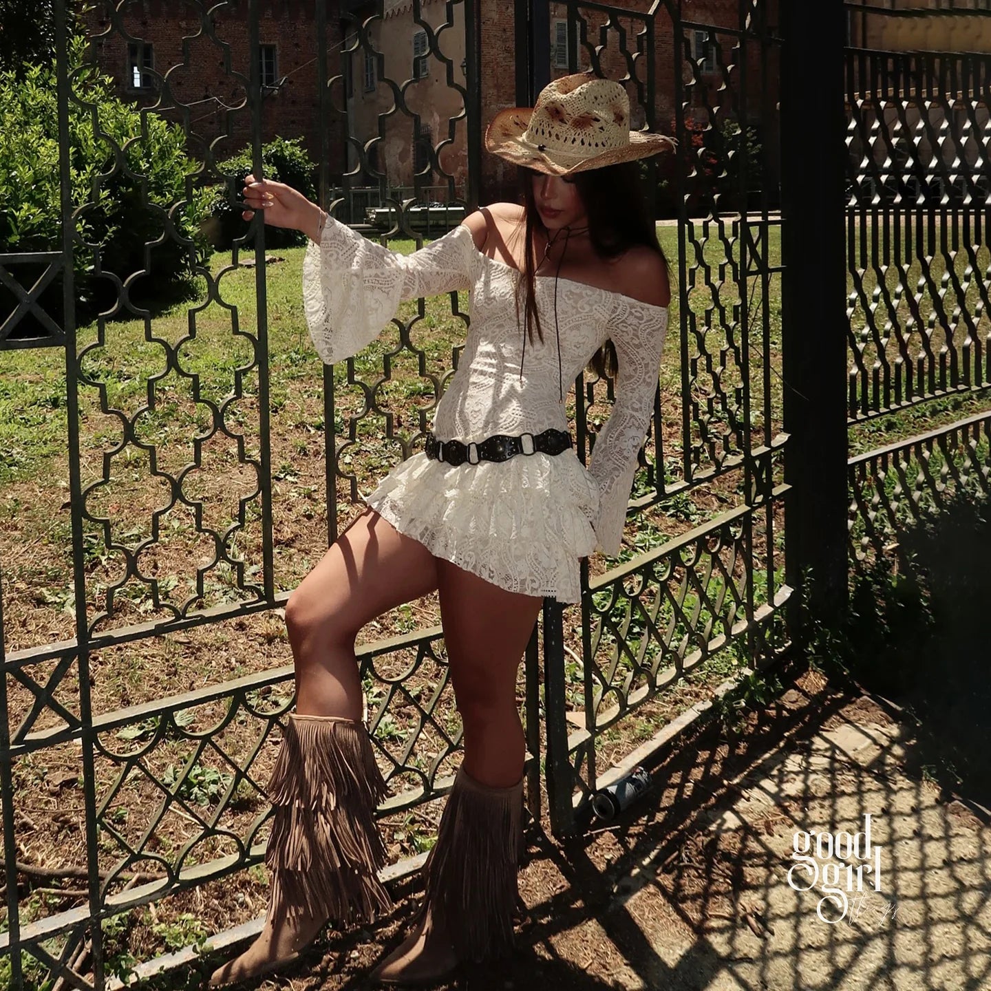 Jadore Off Shoulder Lace Mini Dress