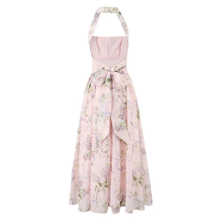 Janey Floral Halter Midi Dress