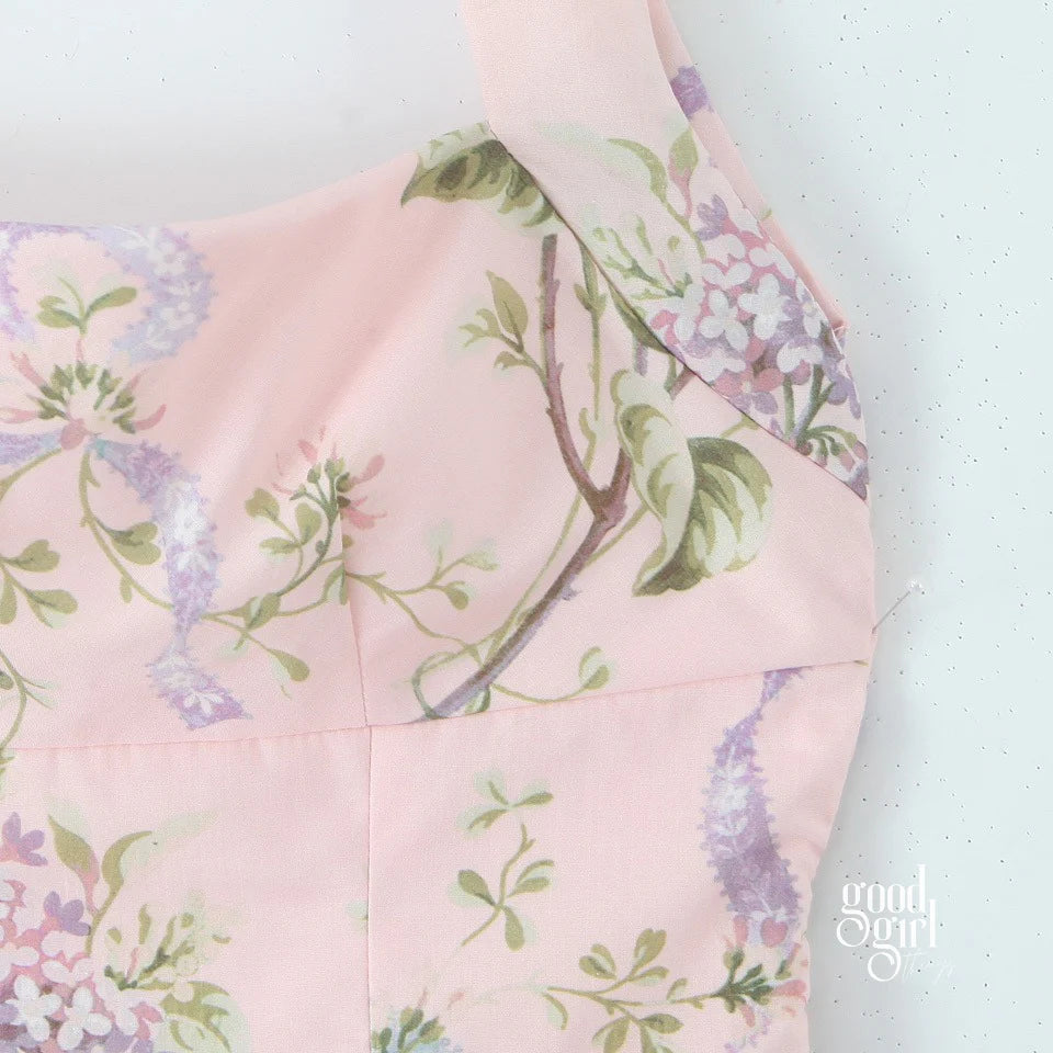 Janey Floral Halter Midi Dress