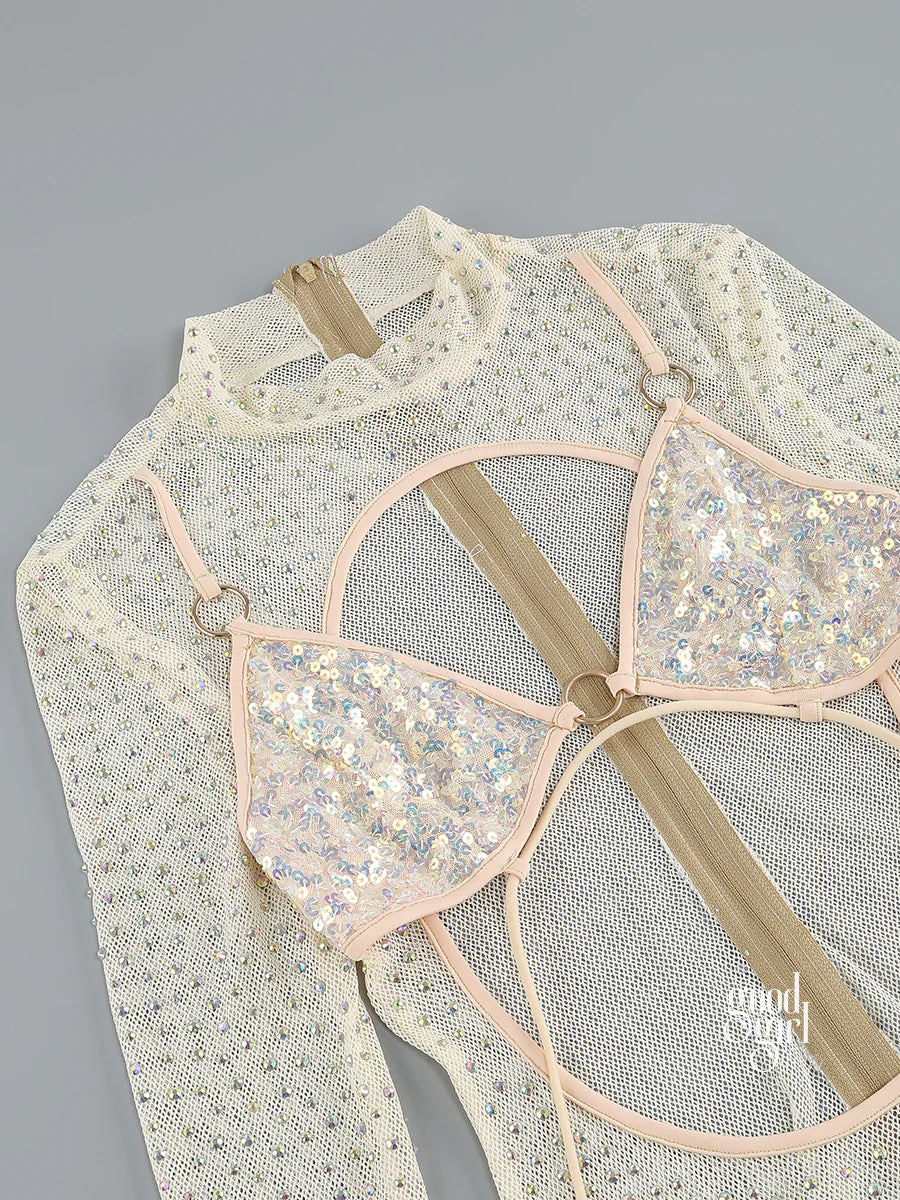 Jaylen Long Sleeve Sequin Mini Dress
