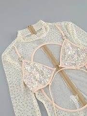 Jaylen Long Sleeve Sequin Mini Dress