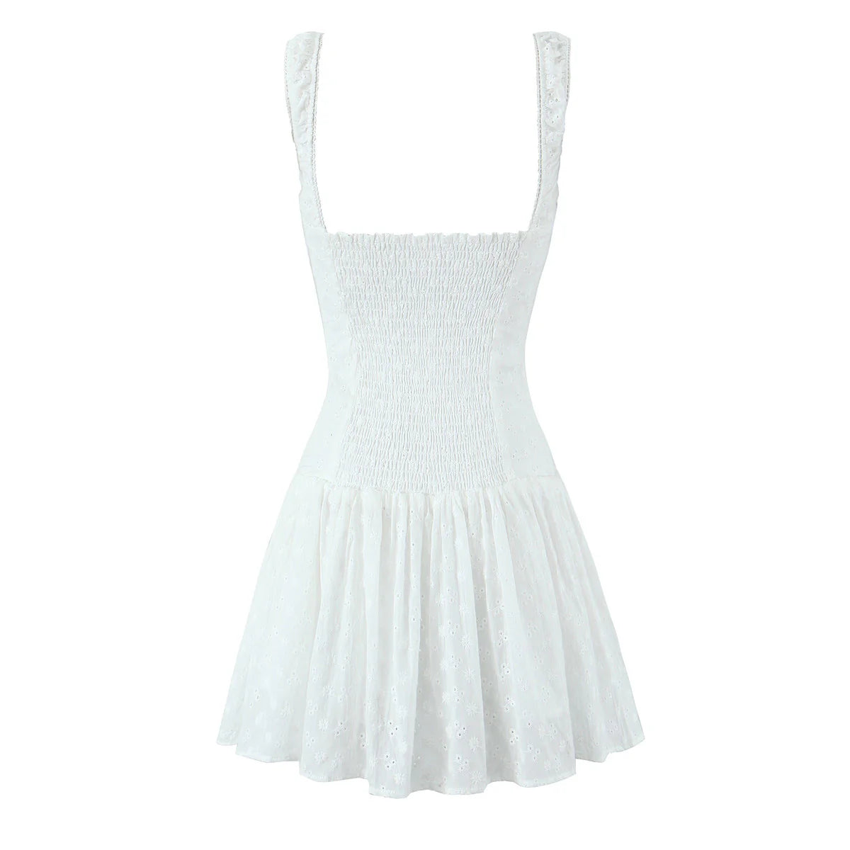 Jhene Embroidered Square Neck Dress