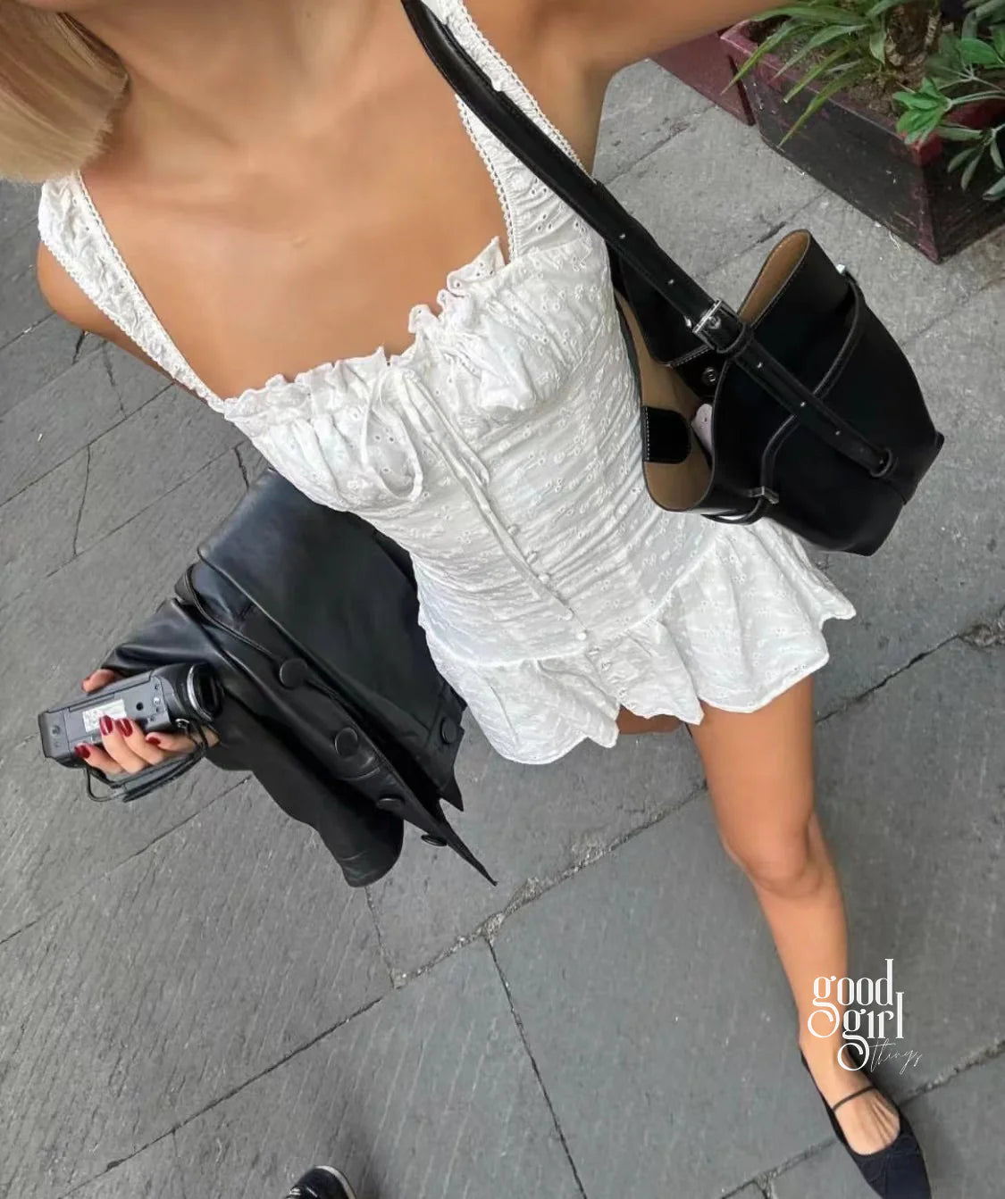 Jhene Embroidered Square Neck Dress