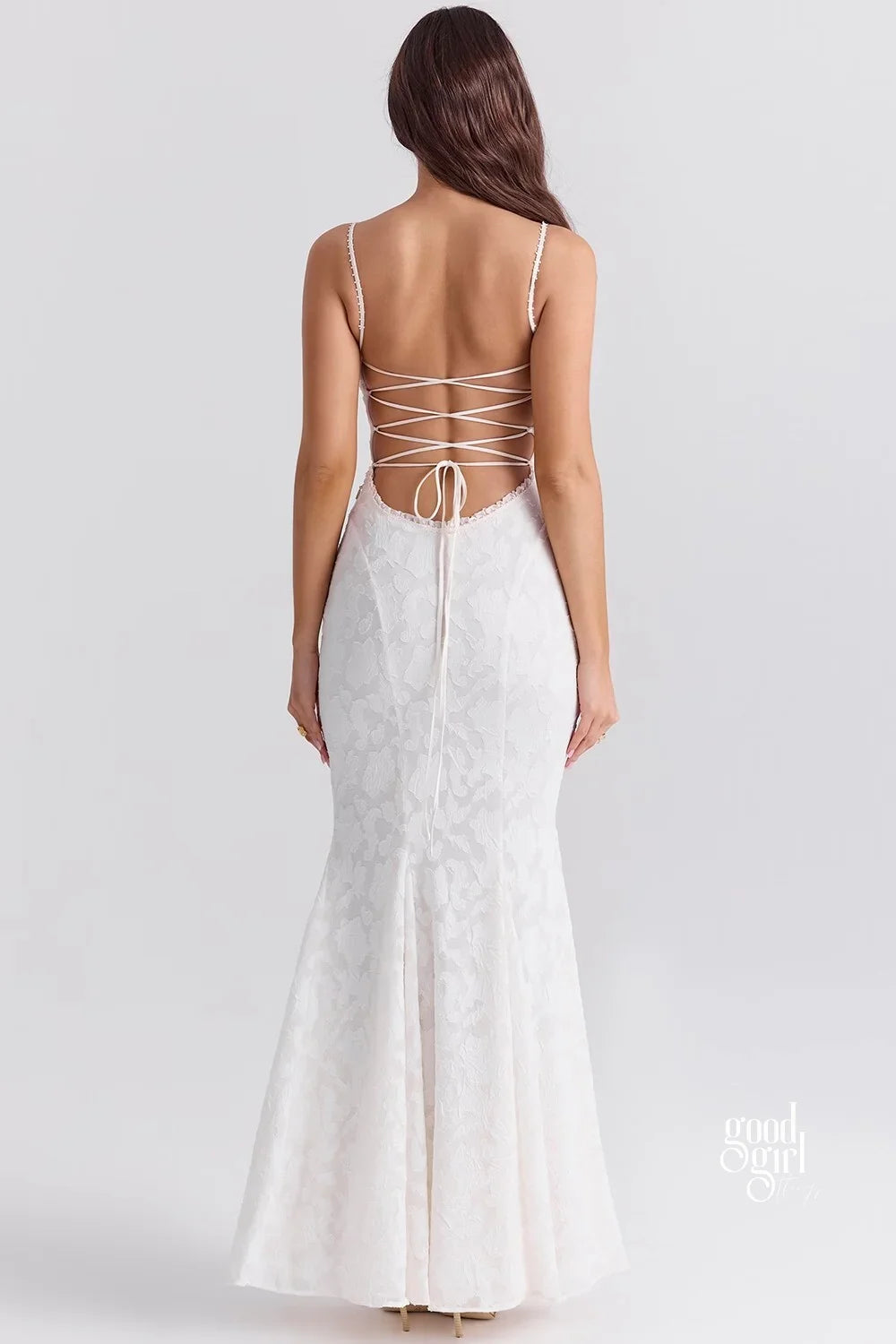 Jocelyn Square Neck Jacquard Maxi Dress