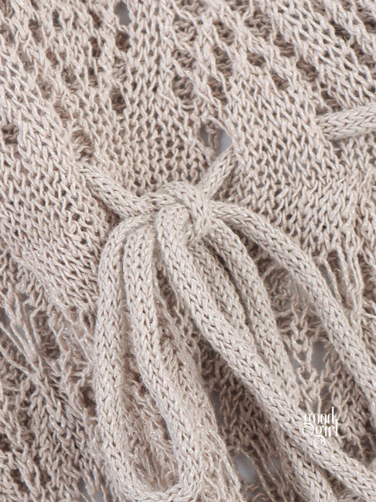 Joi Layered Lace Knit Top