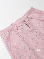 Kaidyn Pink Rhinestone Straight Jeans