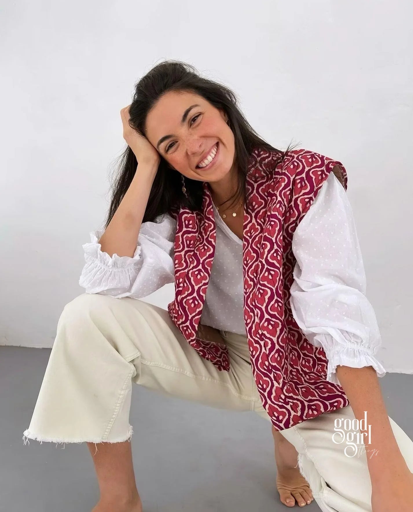 Kalee Printed Padded Vest