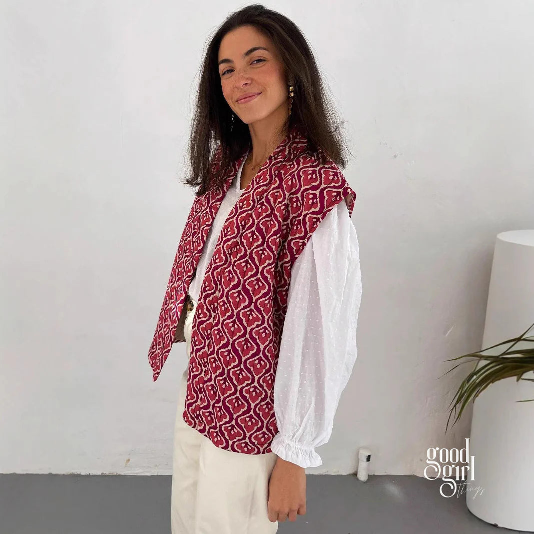 Kalee Printed Padded Vest