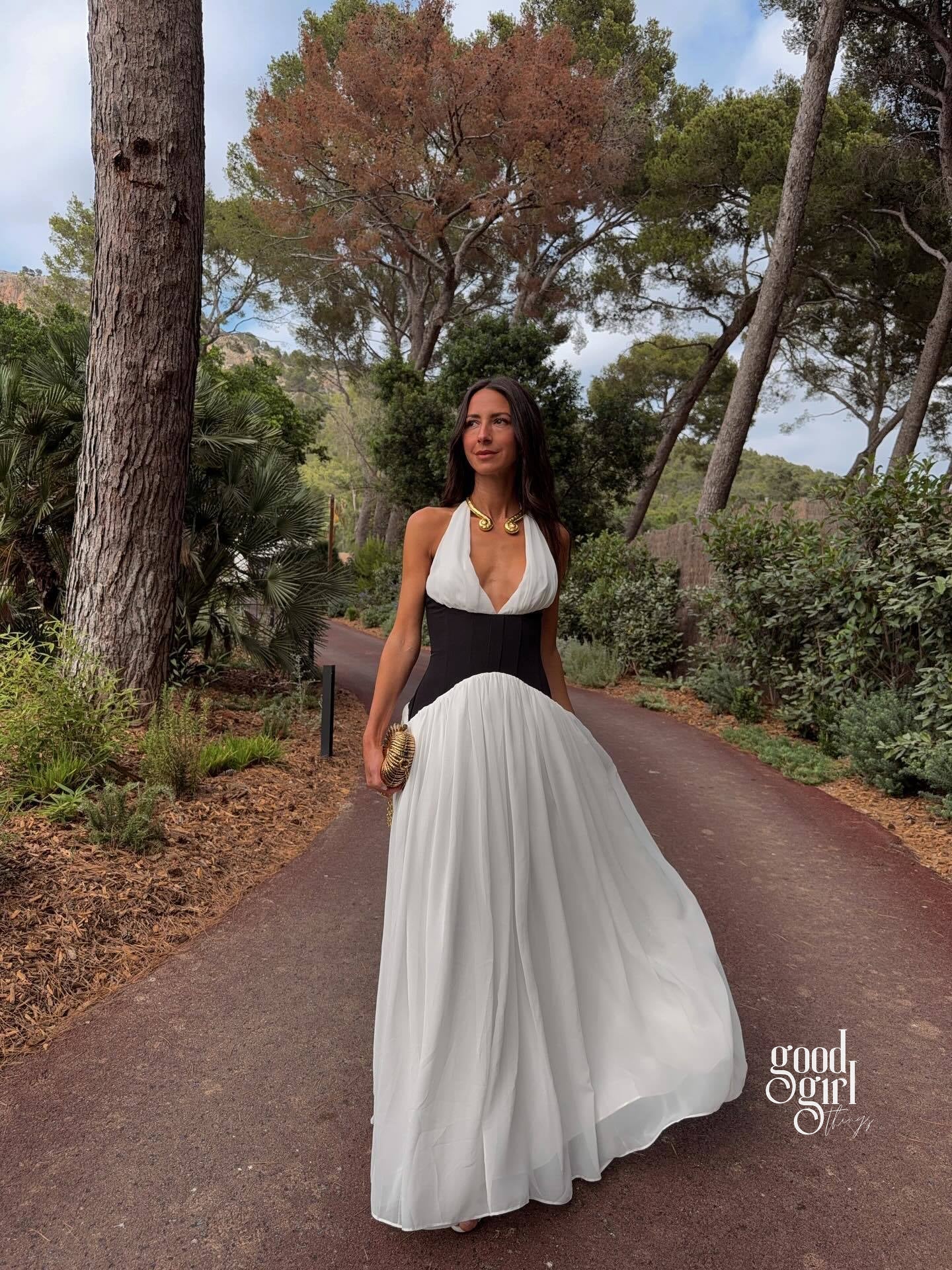Kambri Halter Cut-Out Maxi Dress