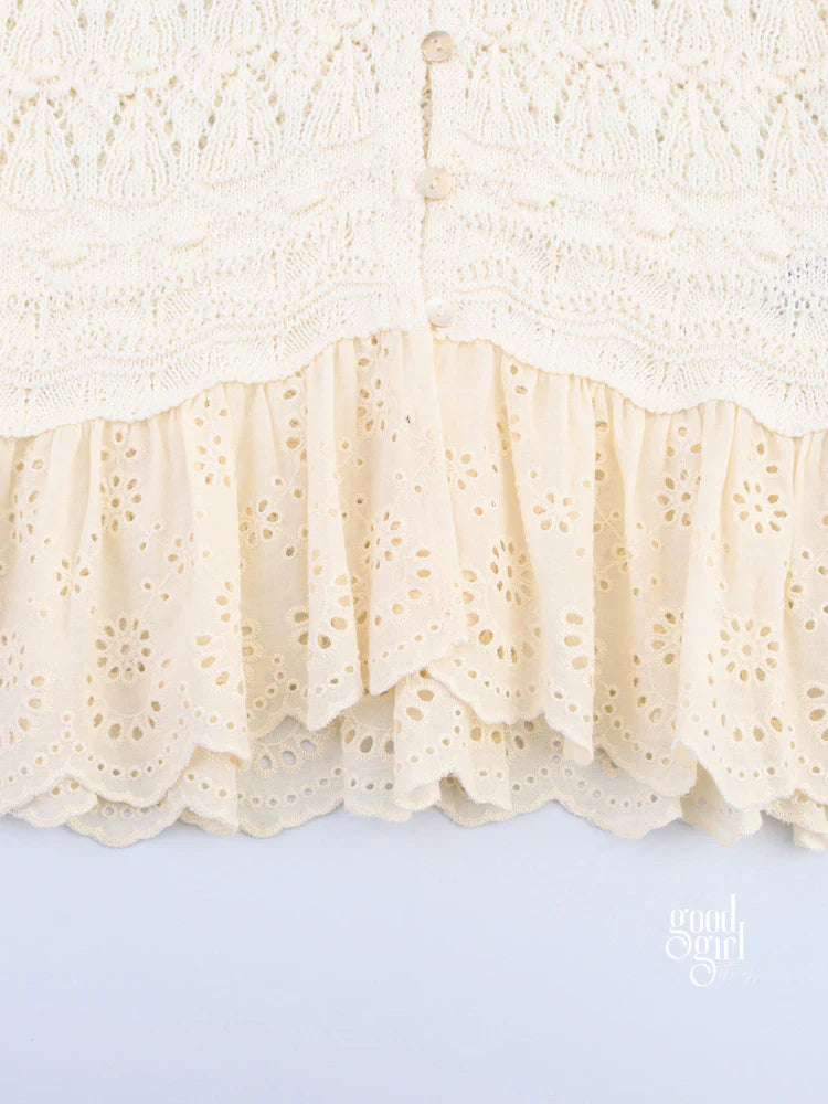 Kambri Knitted Button-Up Top