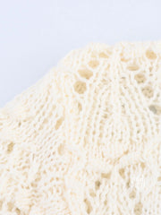 Kambri Knitted Button-Up Top