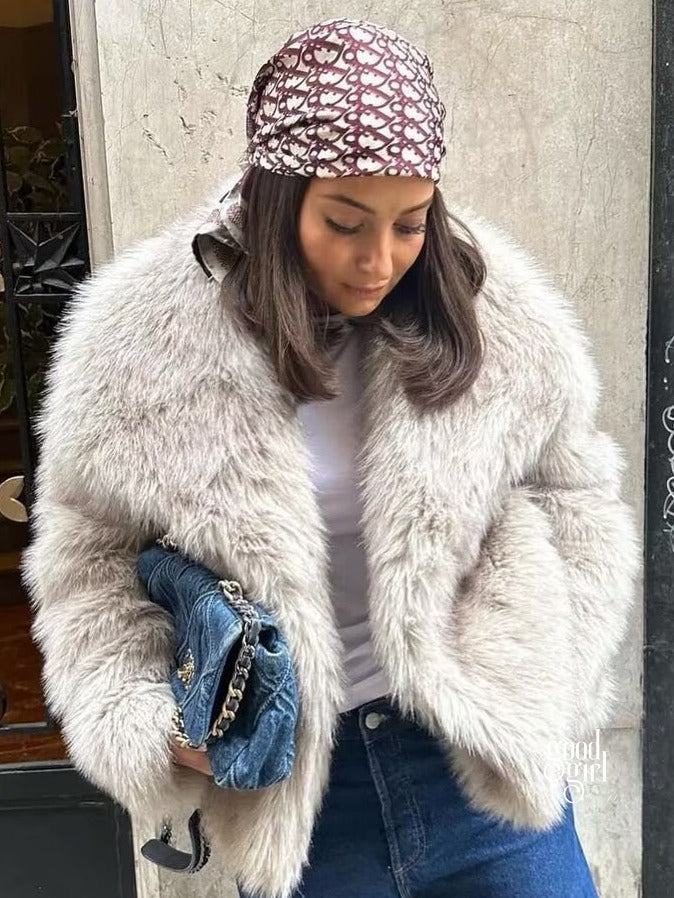 Karra Faux Fur Lapel Jacket