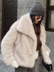 Karra Faux Fur Lapel Jacket