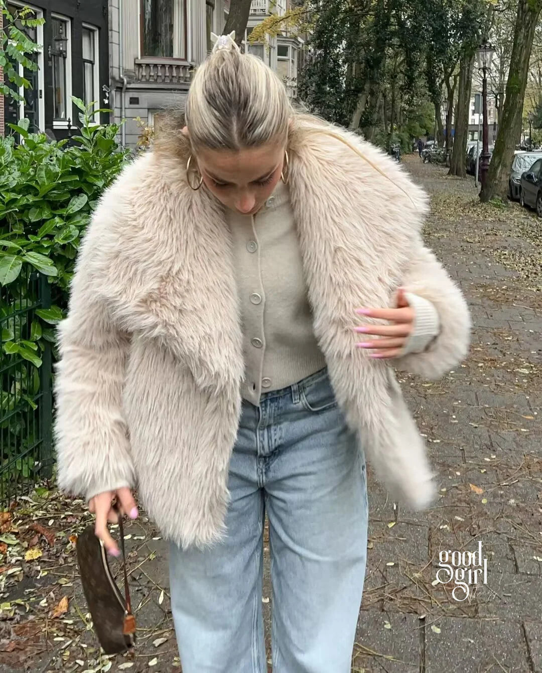 Karra Faux Fur Lapel Jacket