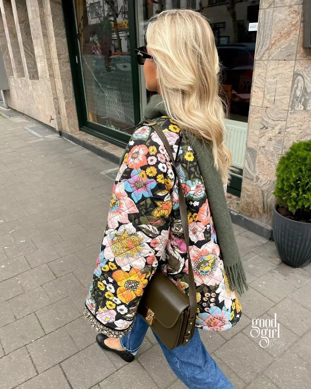 Kaylin Botanical Flare Sleeve Coat
