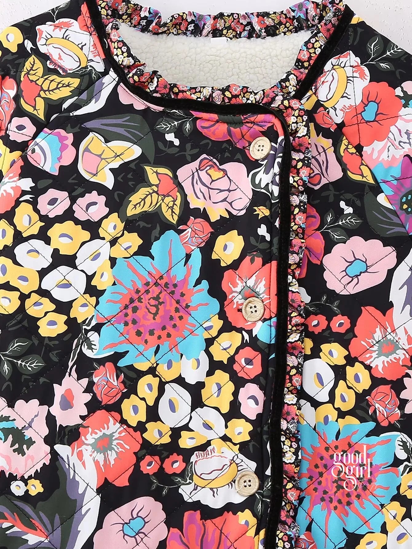 Kaylin Botanical Flare Sleeve Coat
