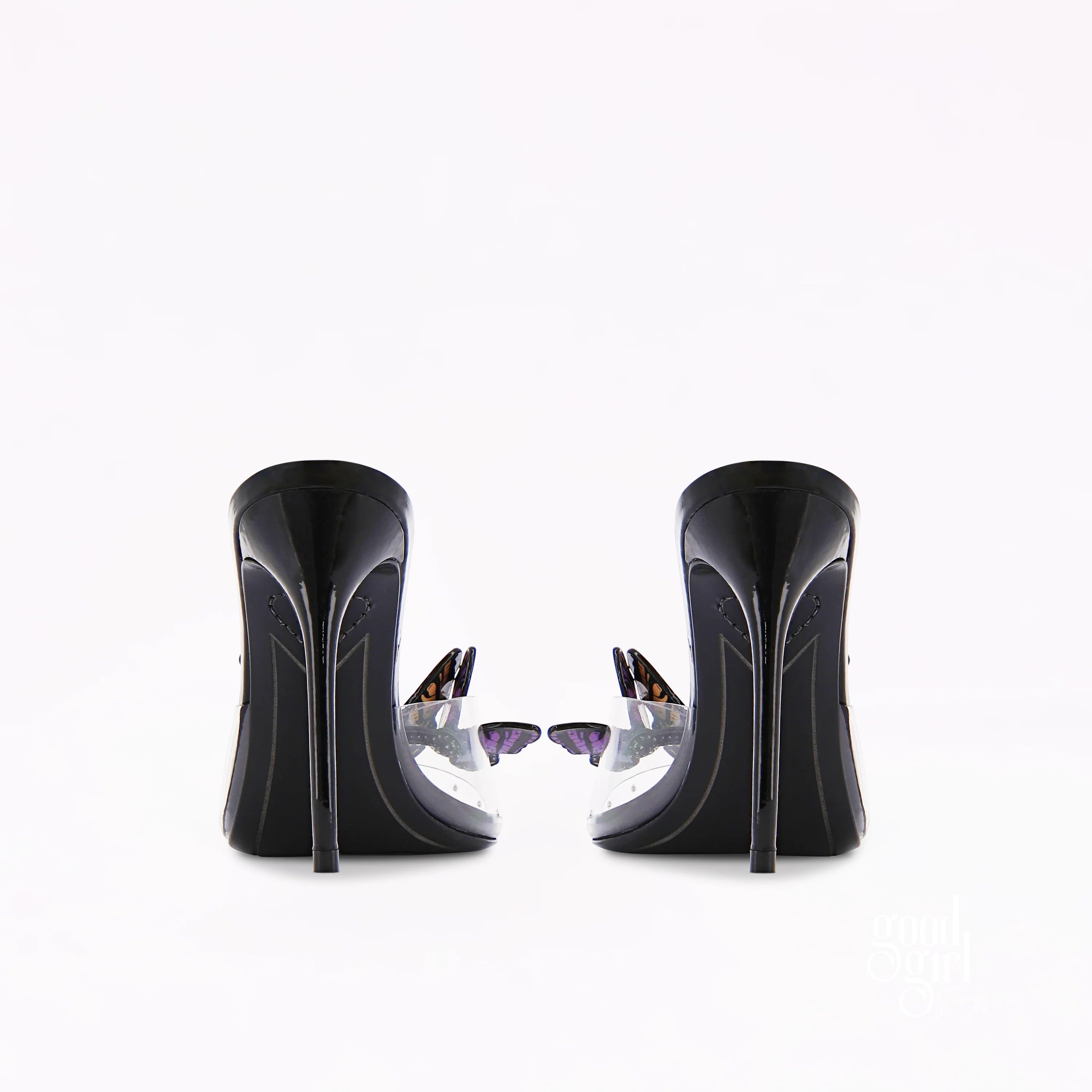 Kloey Blue Butterfly Mules