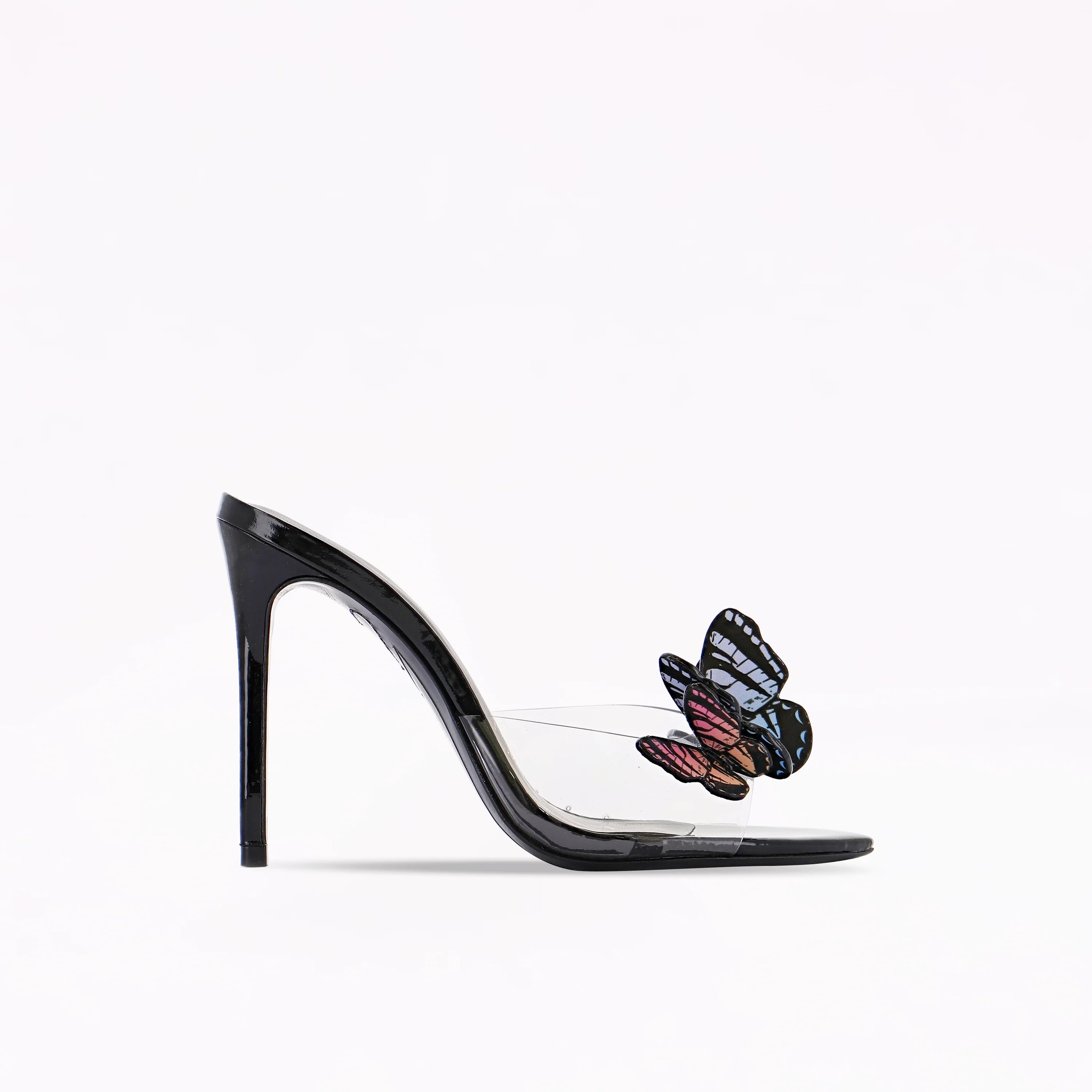 Kloey Blue Butterfly Mules
