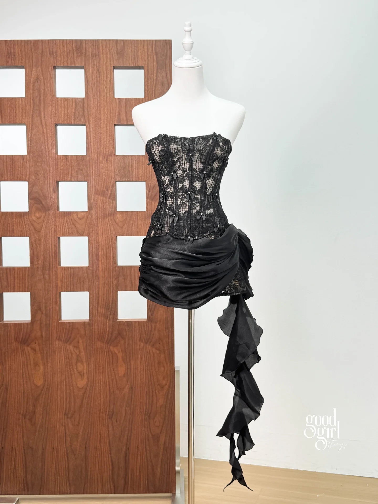 Lace Corset Skirt Set