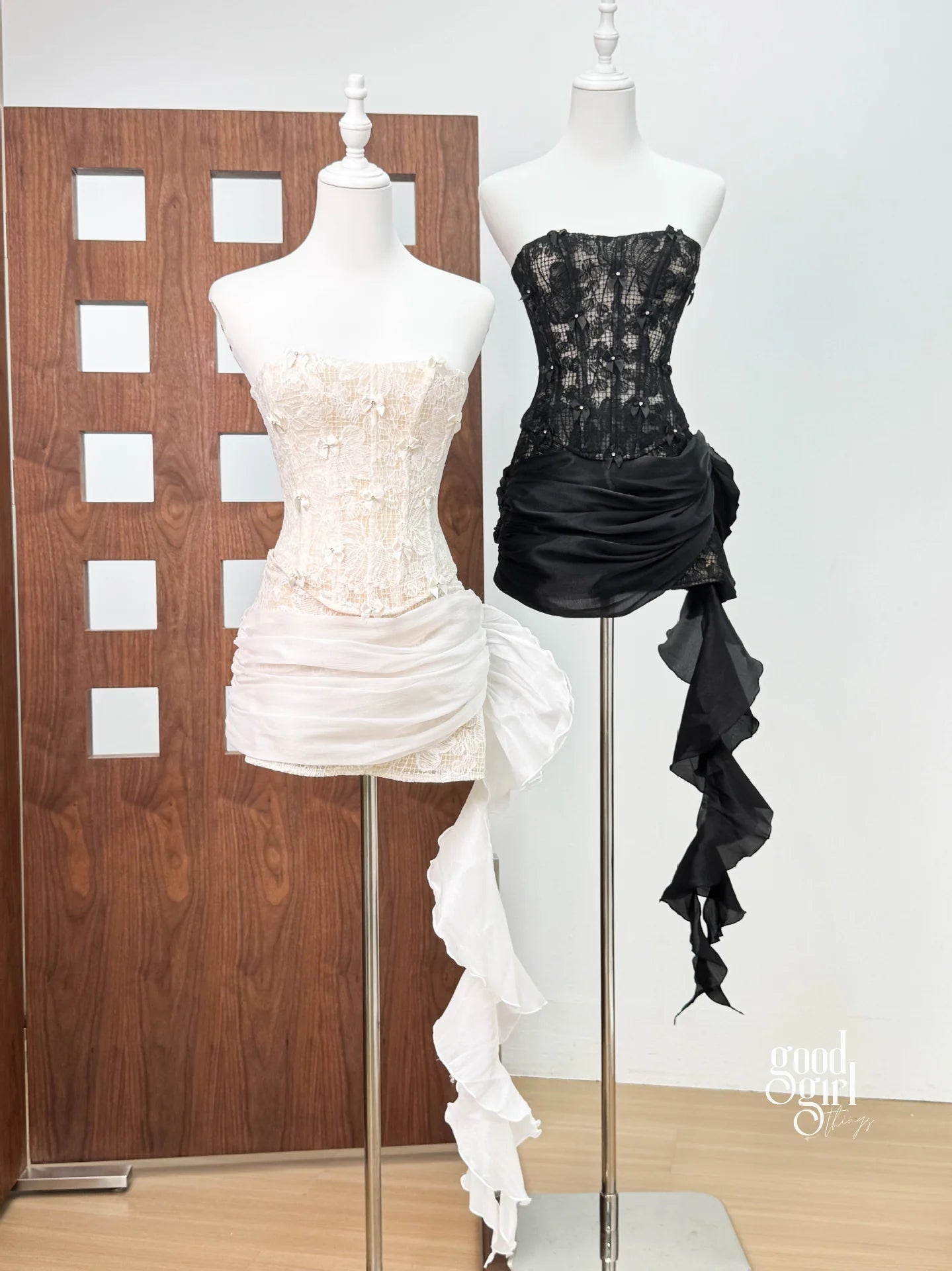 Lace Corset Skirt Set