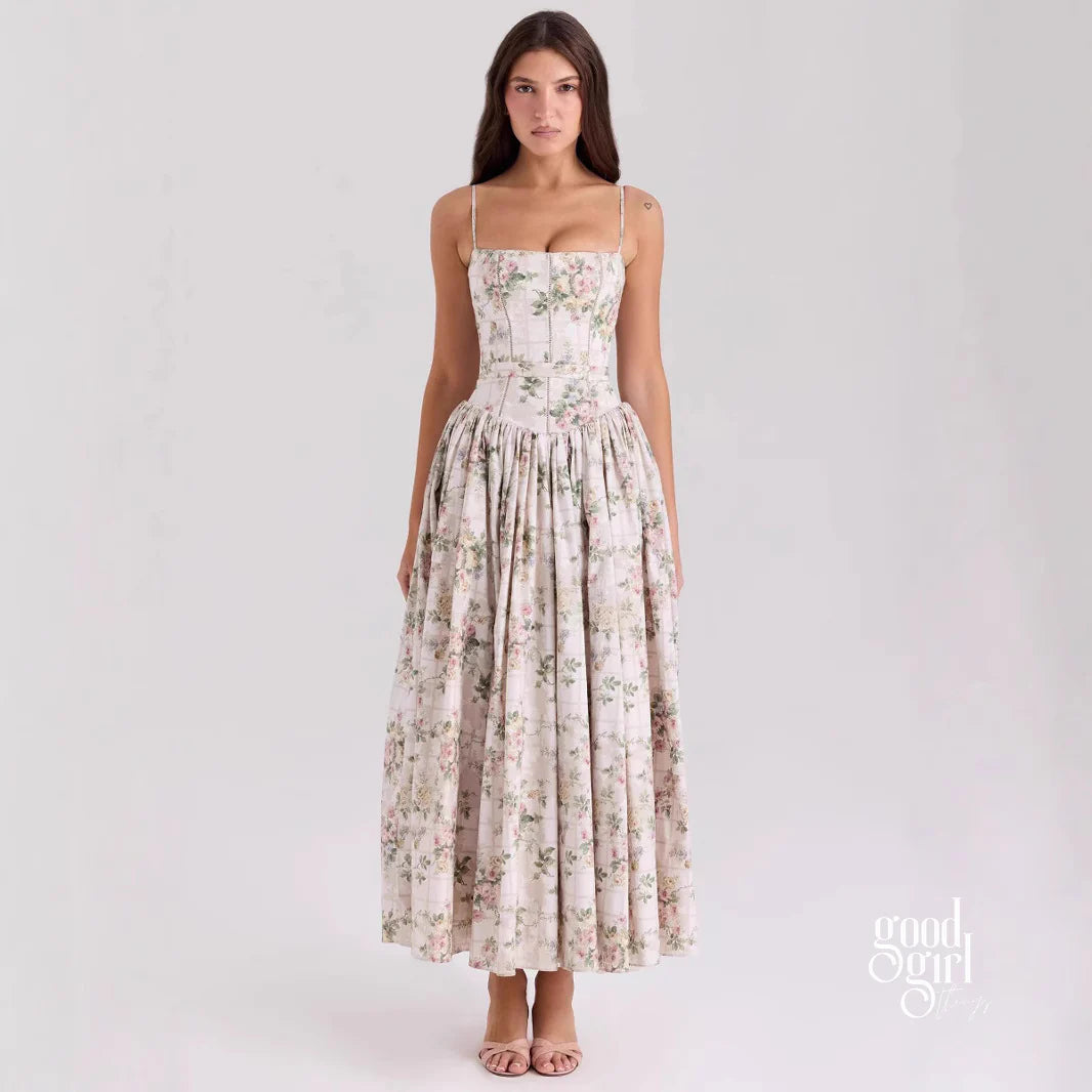 Lelani French Floral Midi Dress