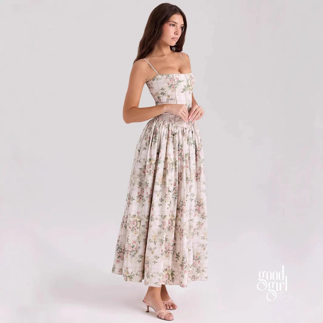 Lelani French Floral Midi Dress